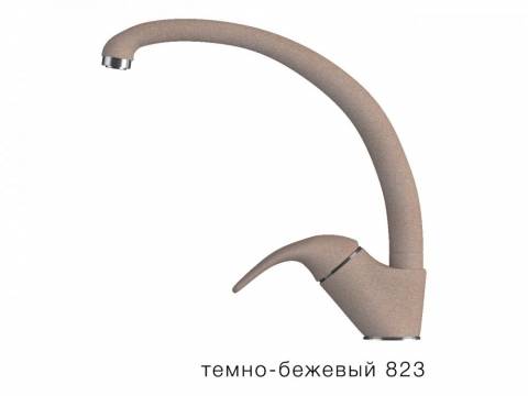 Смеситель для кухни высокий Эко Tolero Темно-бежевый 823